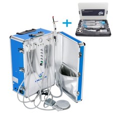 Greeloy Portable Dental Unit with Air Compressor GU-P206S + Handpieces Set 4H US