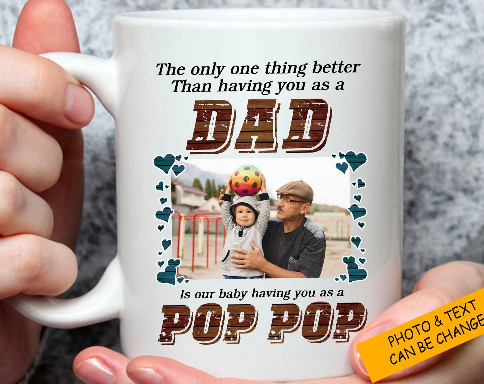 Pop Pop Personalized Mug First Fathers Day Gift The Only Thing Having You As A