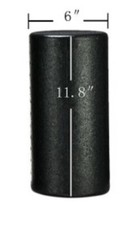 Extra Firm Foam Roller High Density - Black - 6" x 11.8" - NEW 