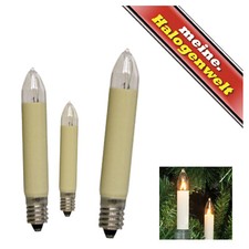 1-2-3-5-7-10 x Kleinschaftkerzen E10 3W 8V 12V 14V 16V 23V 34V 46V 55V Elfenbein