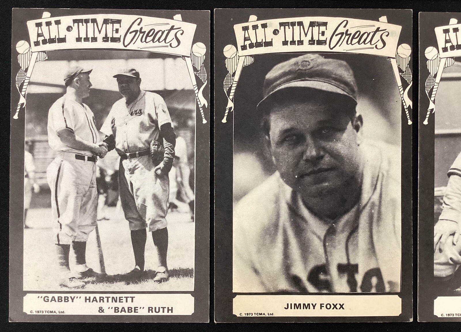 1973 TCMA All Time Greats Lot of 9 Vintage Baseball Postcards Babe Ruth