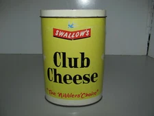 Vintage Swallow's Club Cheese "The Nibblers Choice" Tin Empty As Shown