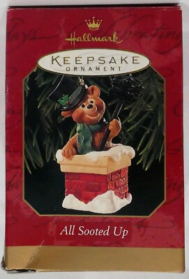 1999 Hallmark ~ALL SOOTED UP~ ~~Cute Bear Chimney Sweeper~~Ships FREE