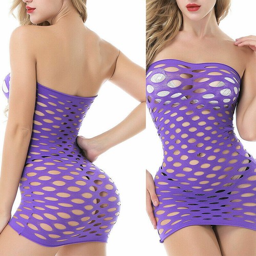 Floral Bodystocking Stockings Bodysuit Babydoll Fishnet Sleepwear Lingerie Dress - Picture 29 of 402