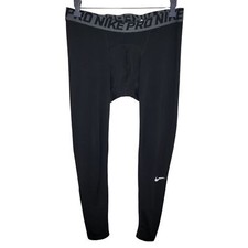 Nike Pro Dri-fit Compression Black Tights Pants Size Large