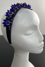 H011 - Royal Blue Diamante Headband