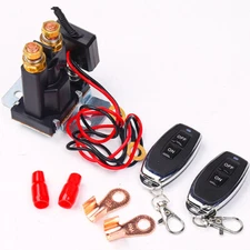 Wireless Dual Remote Car Battery Disconnect Switch Cut Off Isolator Master Relay