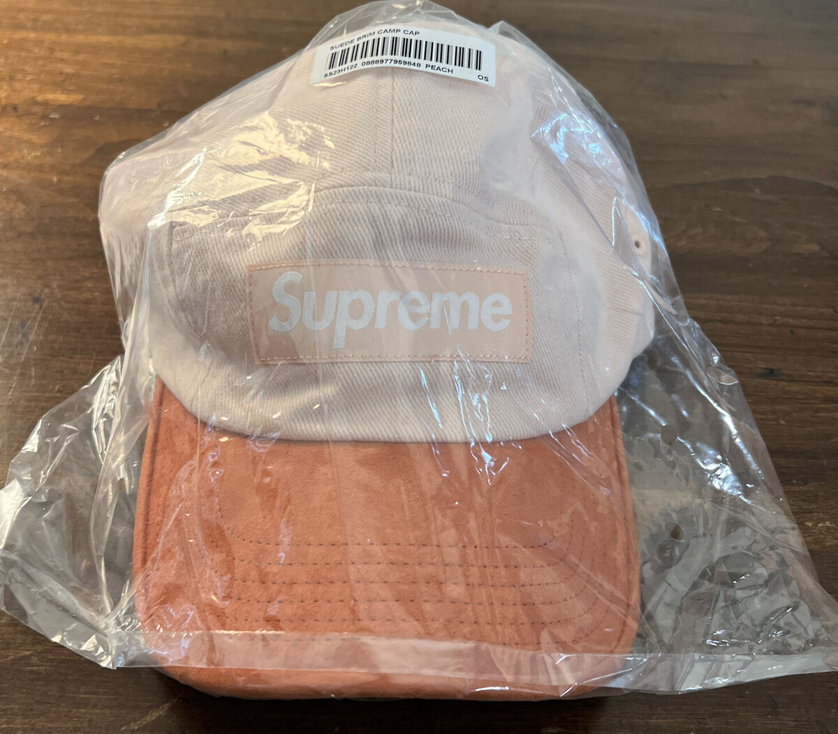 SUPREME SUEDE VISOR CAMP CAP BLACK SS23 WEEK 15 (100% AUTHENTIC) BRAND NEW