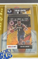 2019-20 Hoops Premium Stock Lights Camera Action Orange Zion Willamson HGA 9 RC