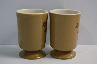 Vintage Alphy's Restaurant Diner Pedestal Coffee Cup Mug Brown MCM Chef |  eBay