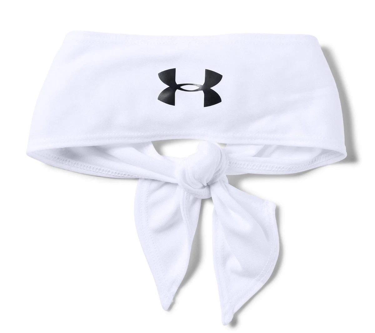 Under Armour Head Tie Headband White Sweatband Unisex Running 100