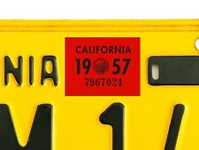Tag CA 1956//57 1957 California YOM DMV Car Truck Trailer License Plate Sticker