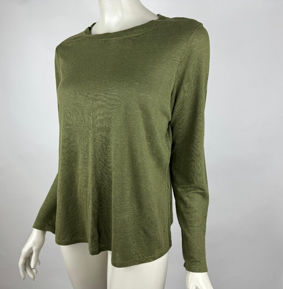 Eileen Fisher Washable Organic Linen Top Women XS NWOT Crew Neck Shirt