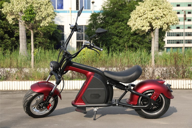 NEW Matte Red 3000W Electric Harley Motorcycle Chopper Bike Scooter  MATTE RED