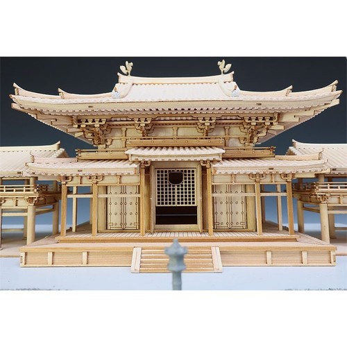 Woody Joe 1/75 Byodoin Phoenix Hall Wooden Model - Picture 11 of 12