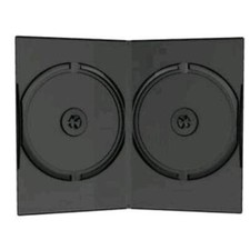 Black Double DVD Case 14MM 5 Pcs