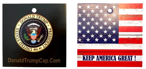 Trump  47  Hat ....2025 with Leather USA Brim Patch ..MAGA...Black + 1 Decal - Picture 3 of 3