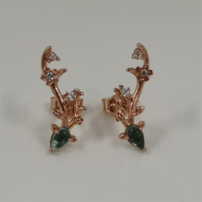 Yao Hirsch Rohblume Rosegold Ohrringe Pandora King of Glory