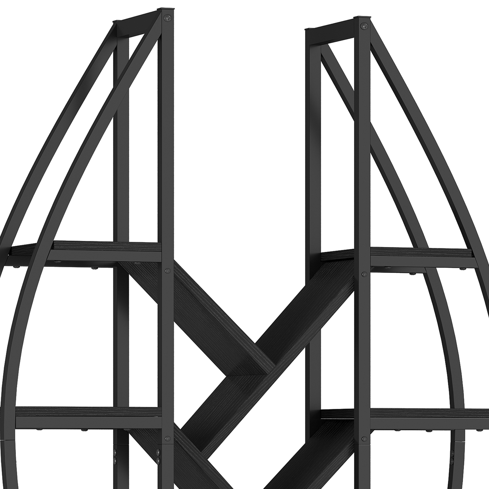 70" Industrial Bookshelf Bookcase Etagere Geometric Rack Display Living Room