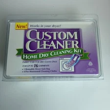 Custom Cleaner Home Dry Cleaning Kit Up To 16 Garments For Use in Dryer NOS