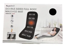 Health Touch Double-Sided Full Body Massage Mat Vibration Heat Hi Lo Relaxation