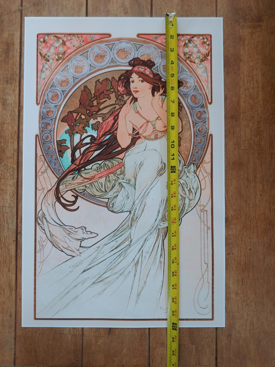 Music, from Les Arts (1898) by Alphonse Mucha Art Nouveau Poster
