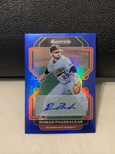 2023 PANINI PRIZM DRAFT PICKS ROMAN PHANSALKAR PROSPECT BLUE PRIZM AUTO #d/99
