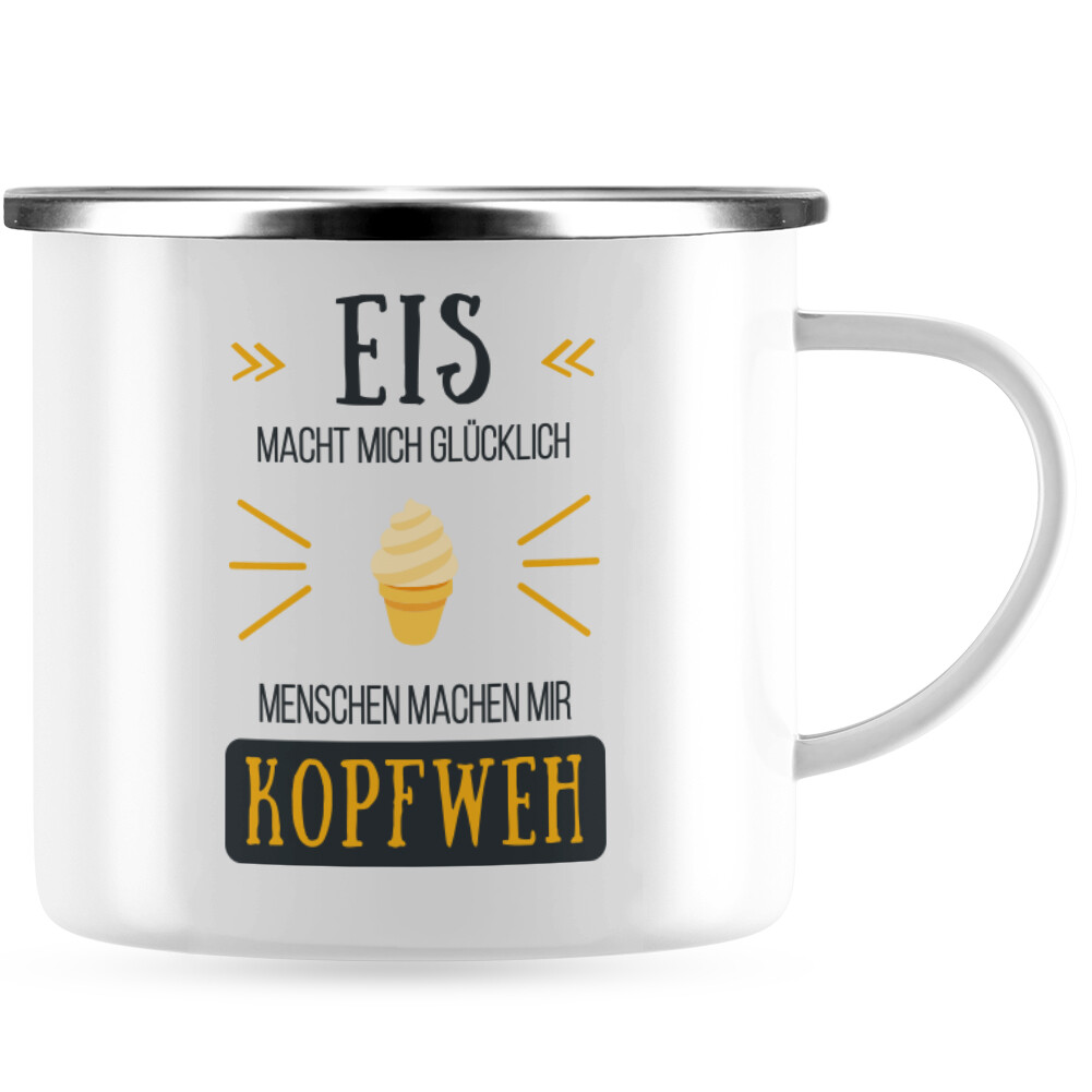 Eis macht mich glücklich Menschen machen mir Kopfweh 10101004625