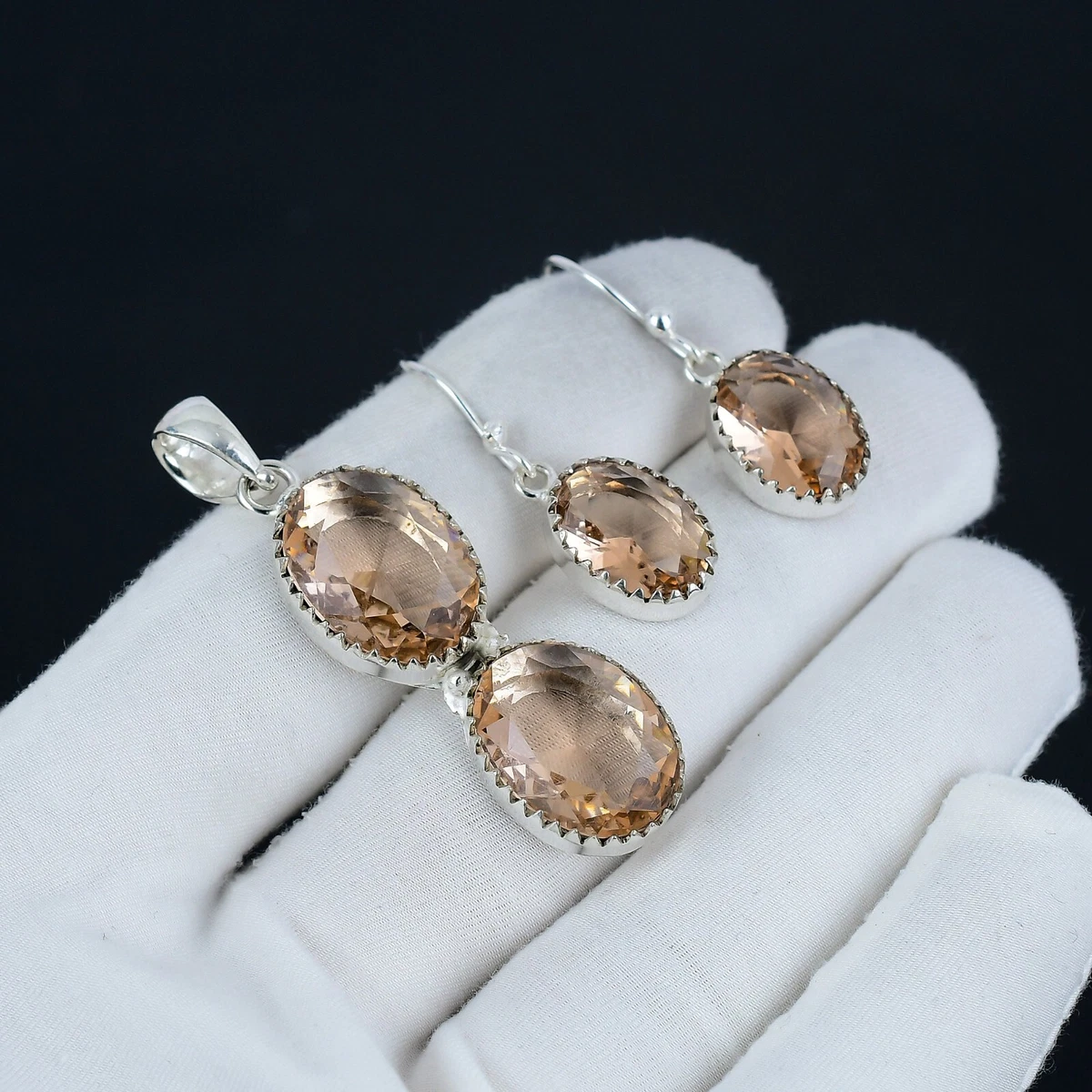 Collana in Morganite, Acquamarina e Argento 925 - Collane Acquamarina Collana in Morganite, Acquamarina e Argento 925 - Collane Acquamarina