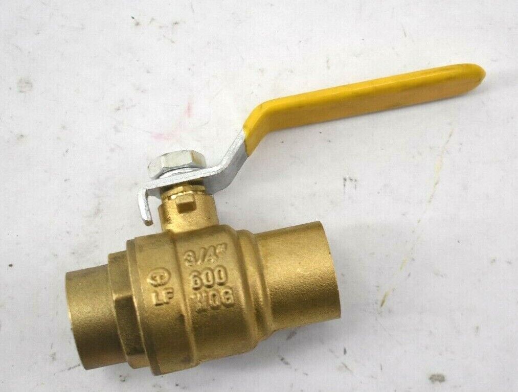 Bluefin Full Port Ball Valve Sweat Fitting Brass 600 WOG 150 WSP 3/4"
