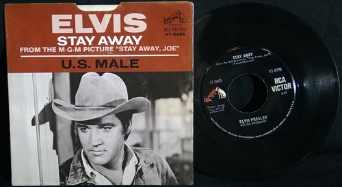 Elvis Presley-Stay Away-US Male-RCA 47-9465-Vintage 1968 Picture Sleeve 45!!