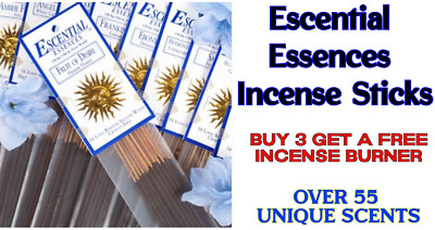 Escential Essences Incense & FREE BURNER  when you Buy 3 Or More!!!