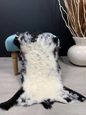 Genuine Tibetan Sheepskin Rug – Natural Brown Lambskin Pelt, 32” X 26”, Soft Fur Seat Cover