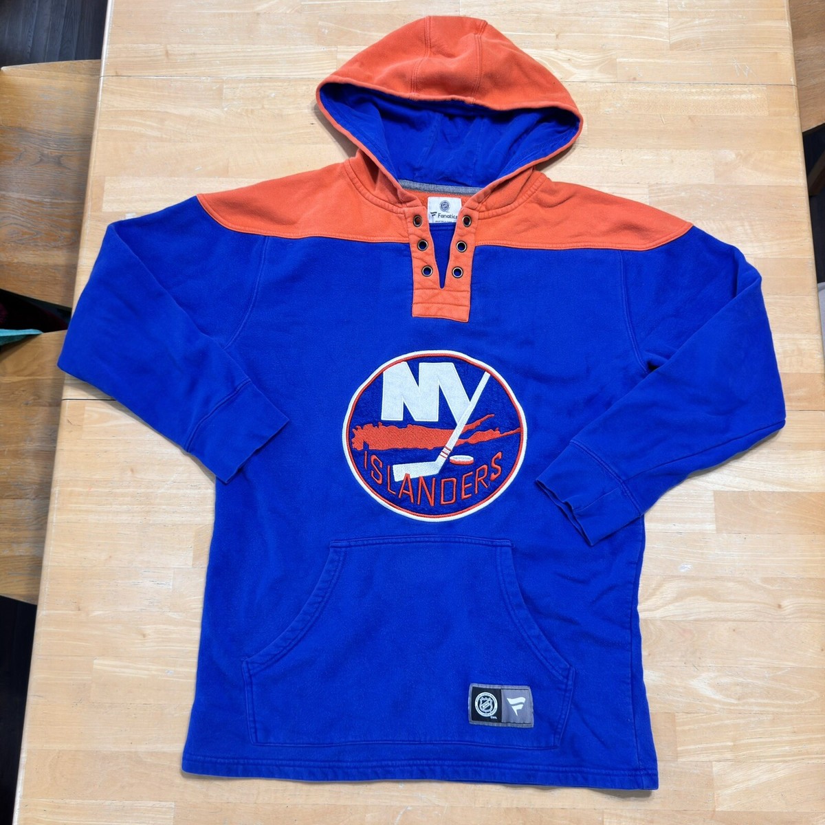 Fanatics NY Islanders Mens Hoodie Sweatshirt NHL Ice Hockey New York NHL Sz  Med