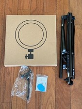 Ring Light 12" With Tripod Stand And 2 Phone Holder NEW IN FACTORY BOX