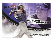 Z 2001 Fleer Triple Crown Baseball Larry Walker Rockies Future Threats #4 NRMT