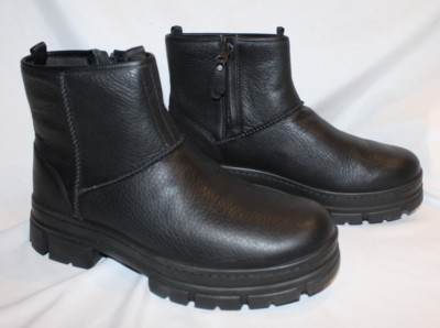 UGG BLACK WP LEATHER SKYVIEW CLASSIC PULL-ON WINTER WORK BOOTS US 10 $170