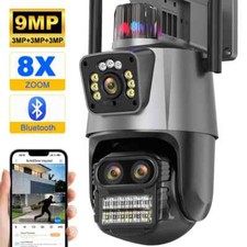 9MP WIFI IP Camera Outdoor PTZ Auto Tracking Security Video CCTV Bluetooth NVR