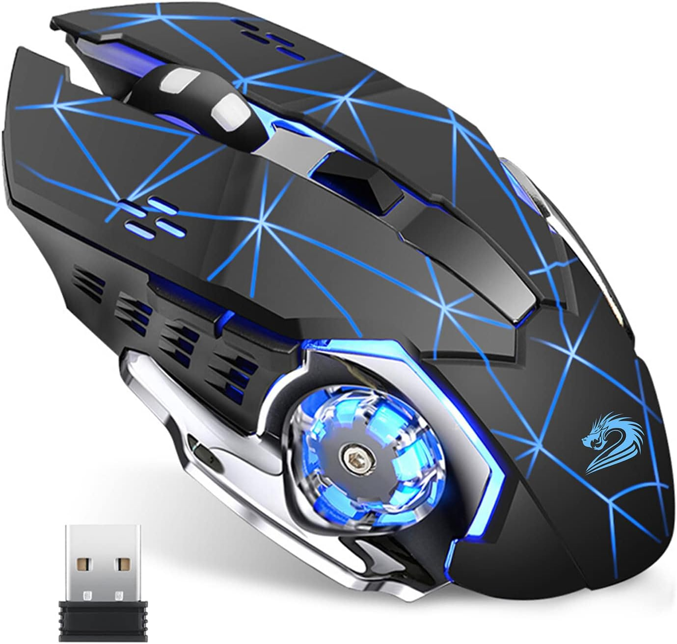 Q85 Rechargeable Silent Wireless Gaming Mouse with 2.4G LED Optical Technology for Computers