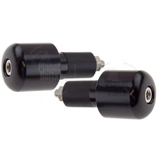 Black Handle Bar End CNC Slugger Hollow 7/8" Bars 6mm Cap Weight Slider
