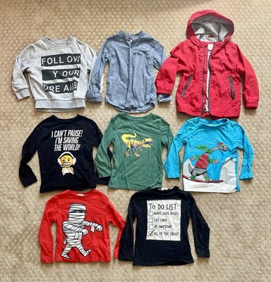 Boys Clothes Lot Size 4T 4 5 Bundle Gap Zara H&M Shirts Jacket Graphic Tees 8ps