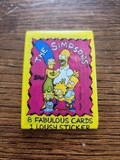 Tarjetas coleccionables de Los Simpson. 1990 (8 tarjetas 1 pegatina pésima) paquete de 1 sellado de fábrica