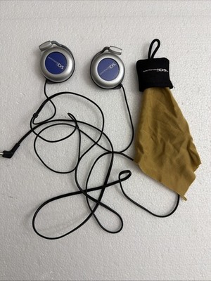 Official Nintendo DS Headphones Blue (work) & Nintendo DS Screen Cloth