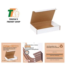 Reliable 50-Count Shipping Boxes - 9"L x 6.5"W x 1.75"H - Eco-Friendly Design