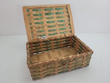 Kosz do szycia wiklin pleciony dekoracja natura lata 20. 13x37x26cm #259892