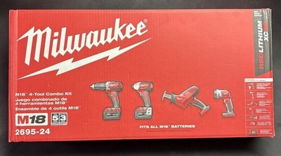 Milwaukee 2695-24 M18  Cordless Lithium-Ion 4-Tool Combo Kit