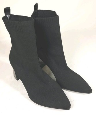 INC International Concepts Women's Ximena Flyknit Booties, Black Knit Size 6M