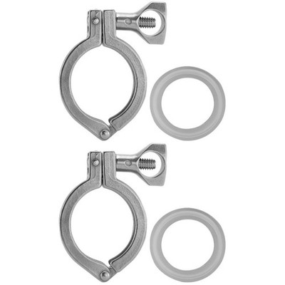 2 Sätze Edelstahl 304 Einzelstift Hochleistungs-Tri-Klemme mit Silikondichtung