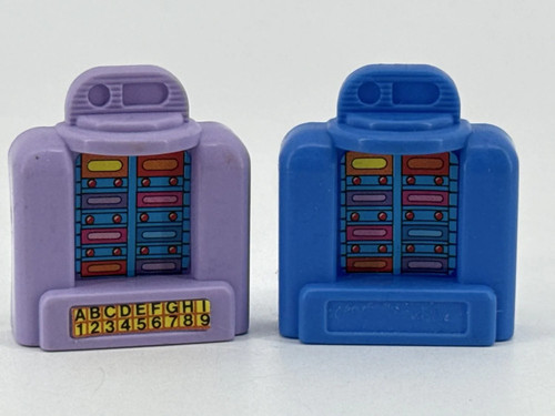 Mattel Vintage 80s ARCO Barbie Jukebox Dollhouse Furniture Pink Blue