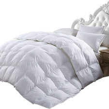 Goose down Comforter 800 Thread Count Egyptian Cotton, 750Fp, 50Oz, Full/Queen S
